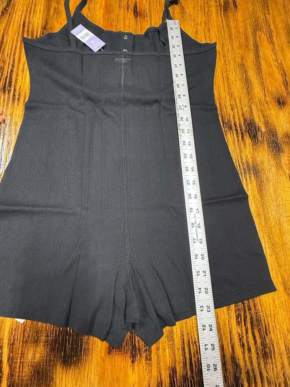 florence by mills Romper Size L Black Ribbed Cami